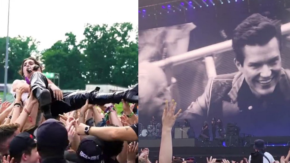 Damiano dei Måneskin e Brandon Flowers dei Killers