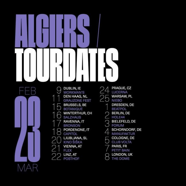 algiers date tour 2023