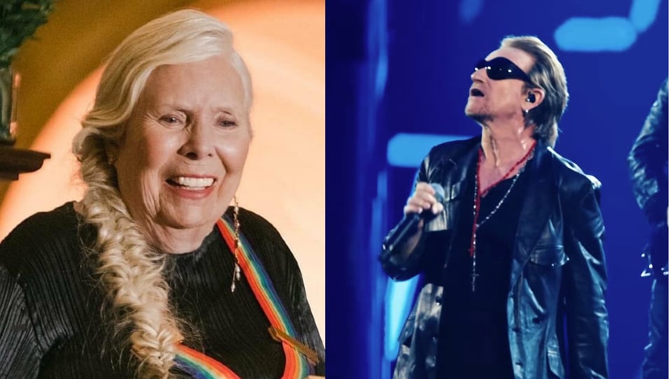Joni Mitchell e Bono degli U2