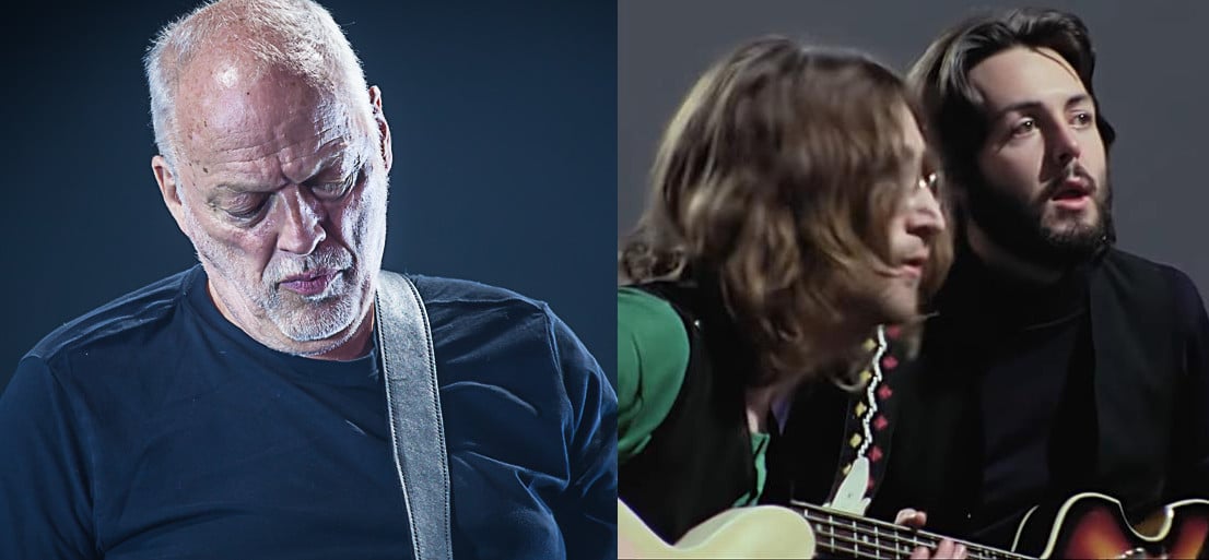 David Gilmour, John Lennon e Paul McCartney