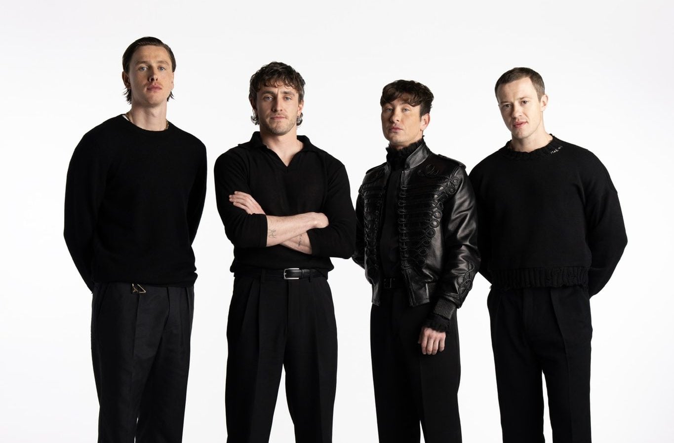 I Beatles: Harris Dickinson (John Lennon), Paul Mescal (Paul McCartney), Barry Keoghan (Ringo Starr) e Joseph Quinn (George Harrison)