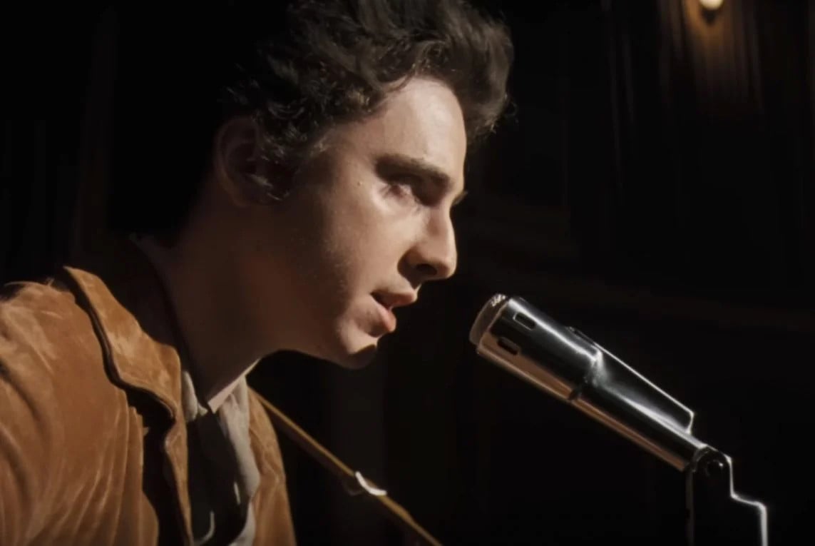 Timothée Chalamet è Bob Dylan