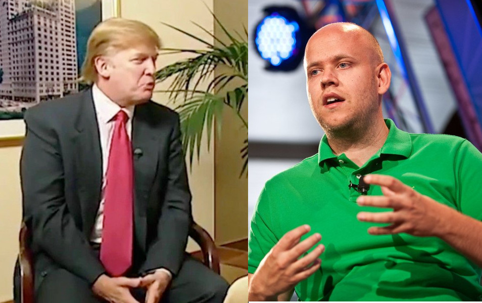 Donald Trump e Daniel Ek
