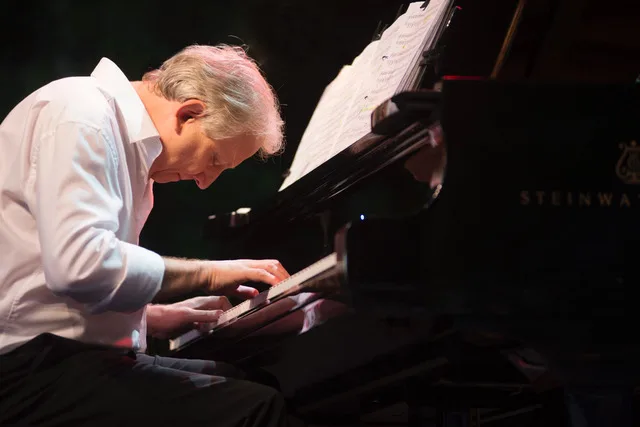 Wim Mertens at the piano