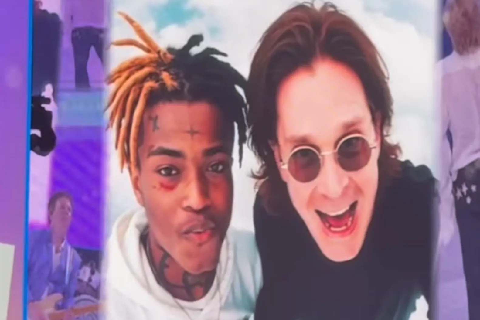 Ozzy in versione AI con XXXTentacion al concerto di Rod Stewart
