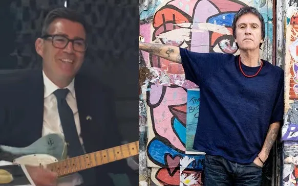Andy Burnham e Johnny Marr